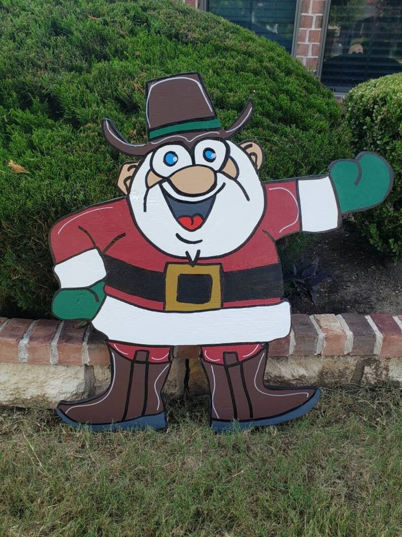 Santa Yard Art/christmas Yard Art/ Santa Yard Decor/ Christmas Etsy