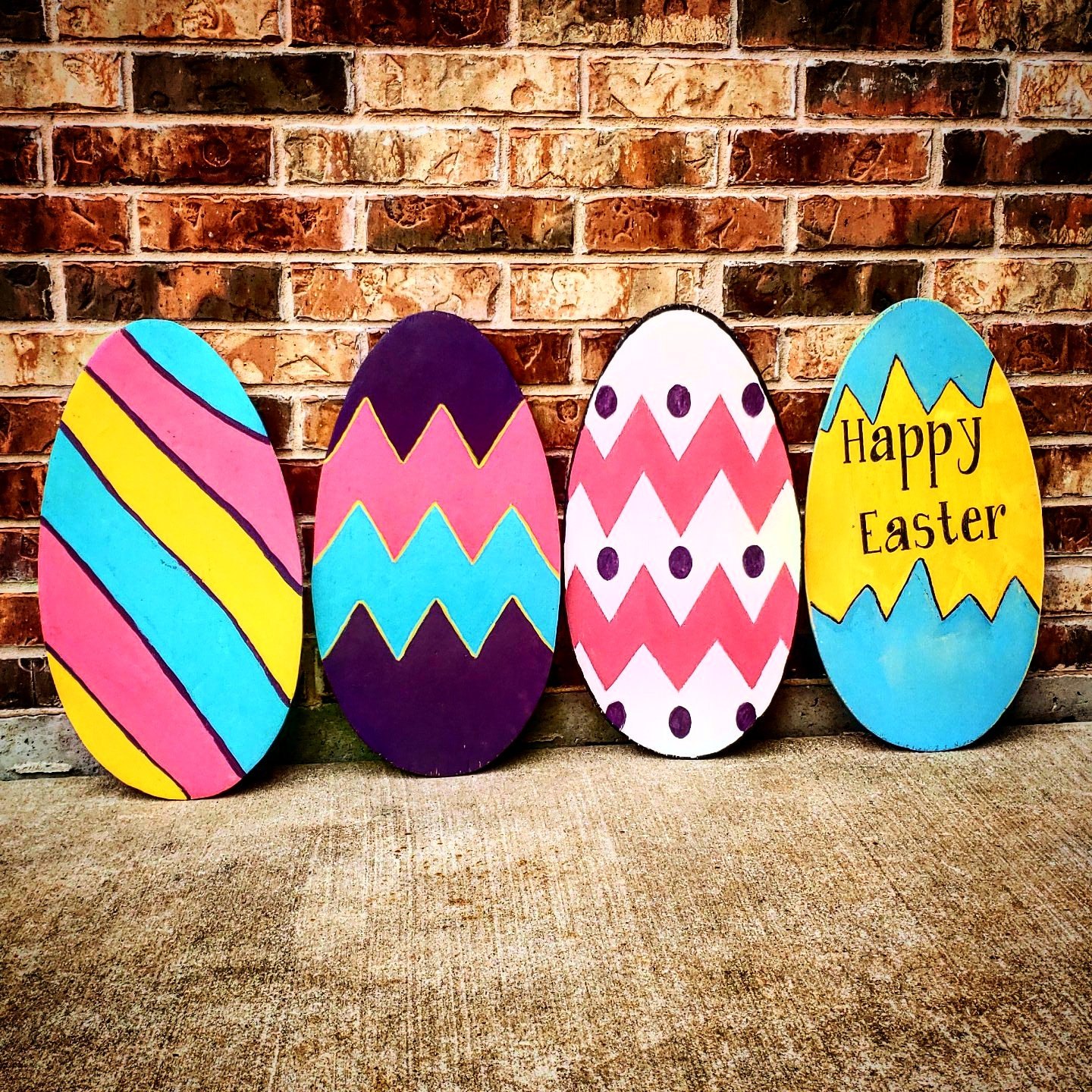 Easter Eggs for Yard/ Easter Wood Signs/ Outdoor Wood Signs Etsy