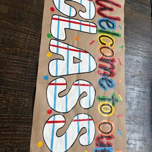 Custom Hand Painted Banner for Back to School/ Back to School/ Back to school Banner/ Party Supplies/ Teacher Sign