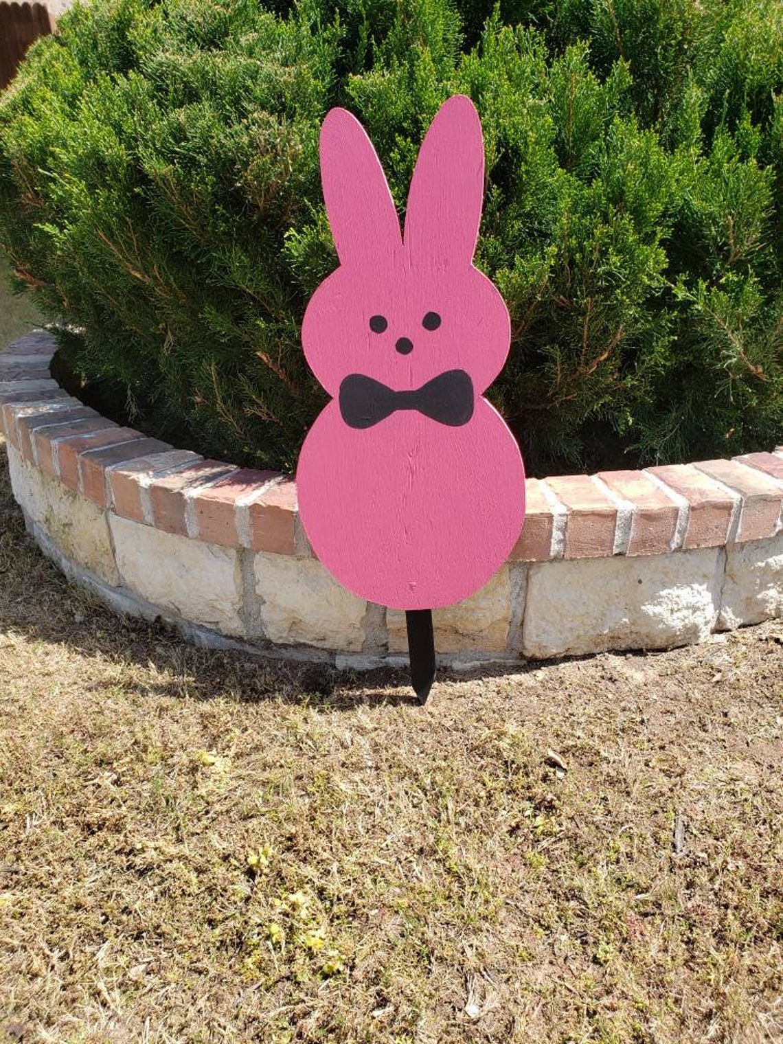 Easter Bunny Yard Art Lawn Stake Wood Sign Easter Bunny Etsy
