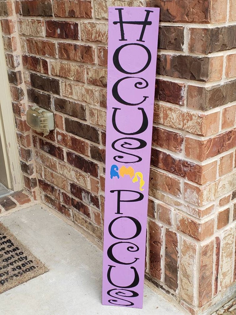 Hocus Pocus Welcome Front Door Wood Sign/ Hocus Pocus Halloween Sign ...