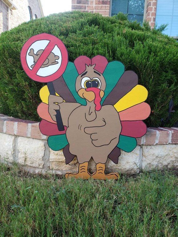 Boycott Turkey Wood Lawn Sign Turkey Yard Art Outdoor Etsy