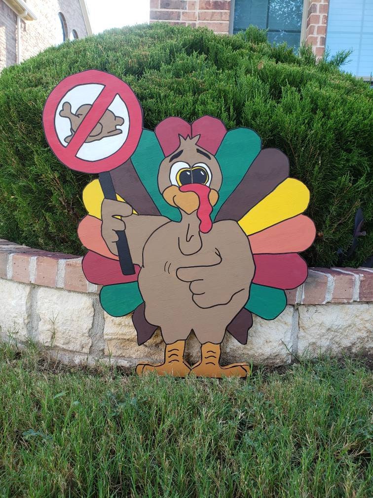 Boycott Turkey Wood Lawn Sign/ Turkey Yard Art/ Outdoor | Etsy