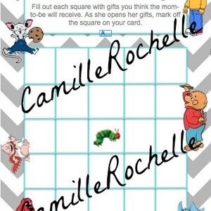 Baby Shower Bingo Game