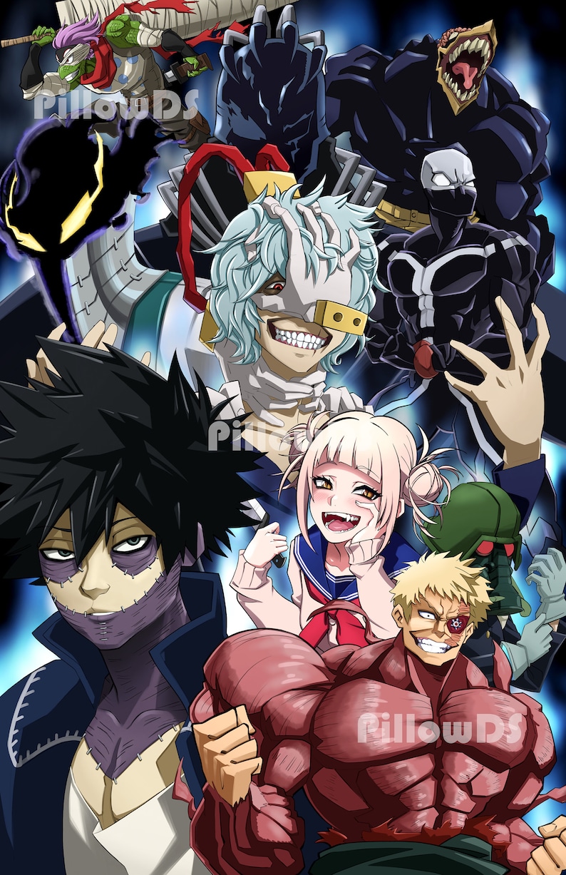 League Of Villains My Hero Academia League of Villains My Hero Academia Art Print | Etsy