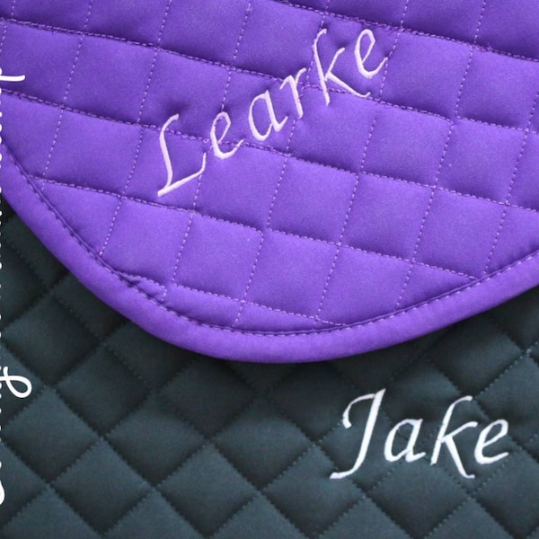 Embroidered Name Personalized, Diamond Quilted, All Purpose English Saddle Pad