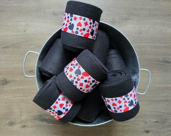 Sheep Leg Wraps, Goat Leg Wraps, Mini Horse Leg Wraps, Select Base Color, Poker Cards