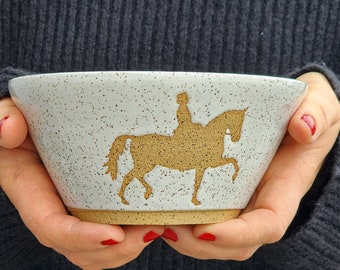 Ceramic Bowl, Hand Thrown  Bowl, Cereal Bowl, Soup Bowl, Ice Cream Bowl, Horse Lovers, Dressage Horse