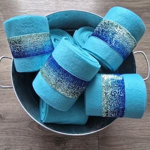 Glitter Ombre Fleece Leg Wraps for Sheep, Goat, Mini Horse - Set of 4