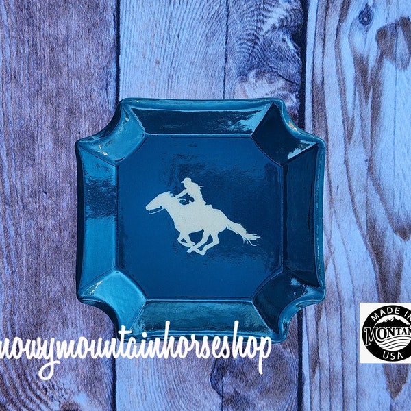 Trinket Dish, Ring Dish, Small Horse Dish, Horse,Jewelry Dish, Clay Soap Dish, Western Equine Decor, Ceramic Catchall, Cowgirl