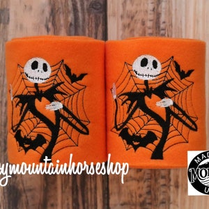 Embroidered Halloween Polo Wraps / Stable Wraps, Set of 4 OR Set of 2, Standard Horse Size Choose Design and Color image 5