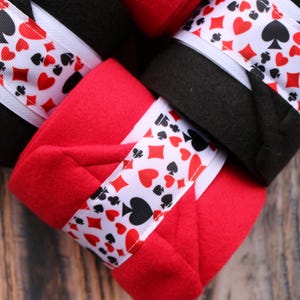 Lot de 4 pochettes pour polo/stable, taille standard, cartes de poker, combinaisons de quatre cartes