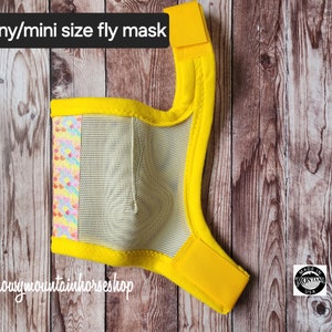 Fly Mask For Minis, Ponies, Foals,  Donkeys, Handmade in the USA Montana, Mermaid Scales, Select Trim Color