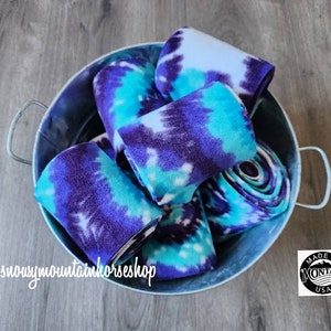Tie Dye Fleece Leg Wraps for Sheep, Goats, Mini Horses (Set of 4)