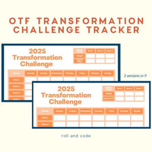 NEW! Transformation Challenge Tracker -  Body Fat & Muscle Mass Updated for 2025