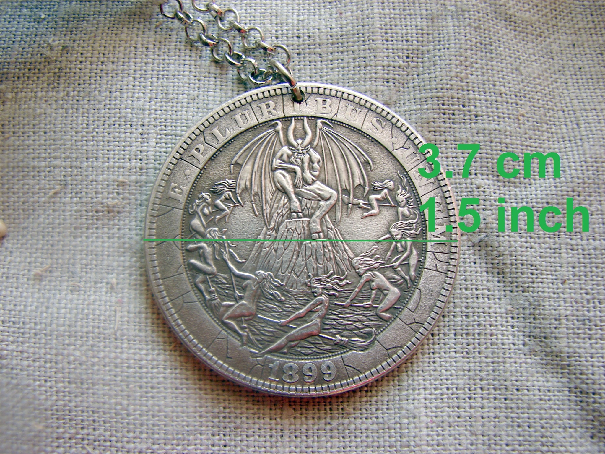 Witches in Sabbath Coven Devil Hobo Nickel Coin Pendant Necklace ...