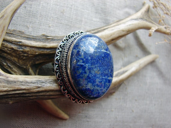 Blue Lapis Lazuli ring size 3/4