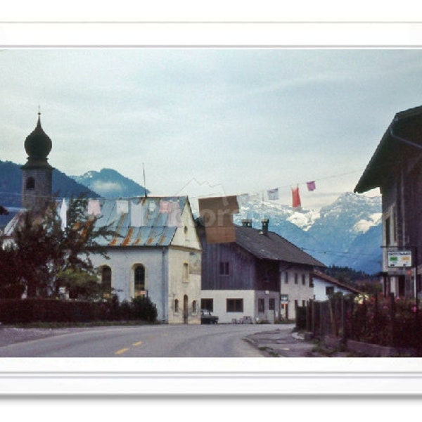 Bavarian Village Note Card, Germany Stationary, Blank Inside Card, Embossed Note Card, Giclee Print, Germany Photo Card, All Occasion Card