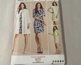 Simplicity 8055 Sewing Pattern Dress Coat Jacket SZ 8-16 Sew Magazine Collab NEW