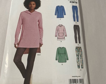 New Look 6529 Sewing Pattern L - XL Athleisure Pullover Leggings Women's NEW