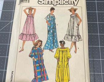 Simplicity Sewing Pattern 8066 Vintage Uncut L 18-20 MuMu Dress Caftan Ms Roper