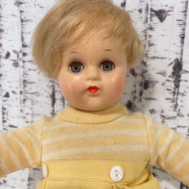 Madame Alexander Butch Doll Boy Composition Soft Body Original Outfit Blonde image 1