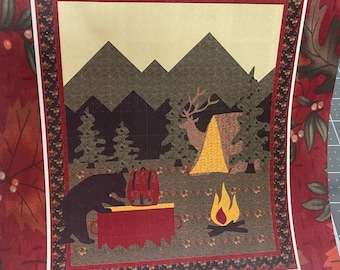 Quilt Kit Black Bear Smokey Mountains Applique Fabric Pattern Coach House Design
