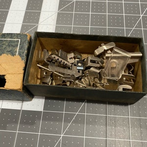 Greist Sewing Machine Rotary Attachments Box Feet Binder Hemmer Vintage image 2