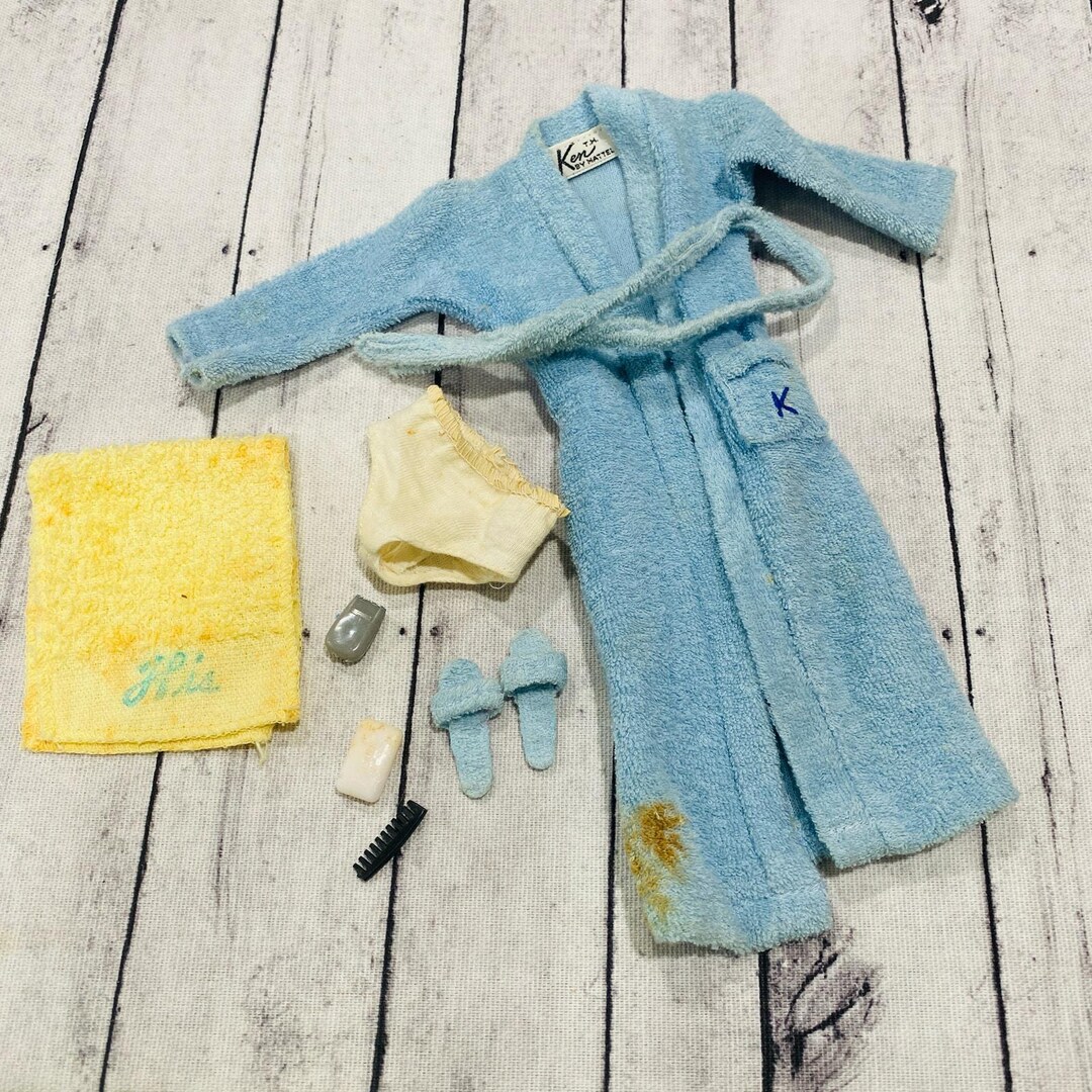 Vintage Ken Terry Togs Outfit Robe Towel Razor Comb Soap Undies ...