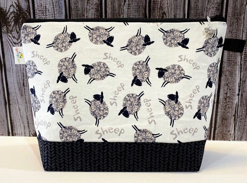 Knitting Project Bag Sheep Knitting Bag Shawl Knitting Bag Etsy
