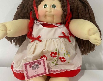 Vintage Cabbage Patch Soft Sculpture Little People Doll 1985 Signed 22" Girl Kid