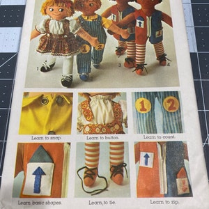 Simplicity Sewing Pattern 9137 Vintage Rag Doll Clothes Learning Uncut image 1