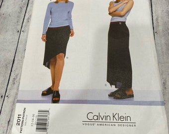 Vogue Sewing Pattern 2011 Vintage Calvin Klein American Designer Uncut 12-16 Y2K