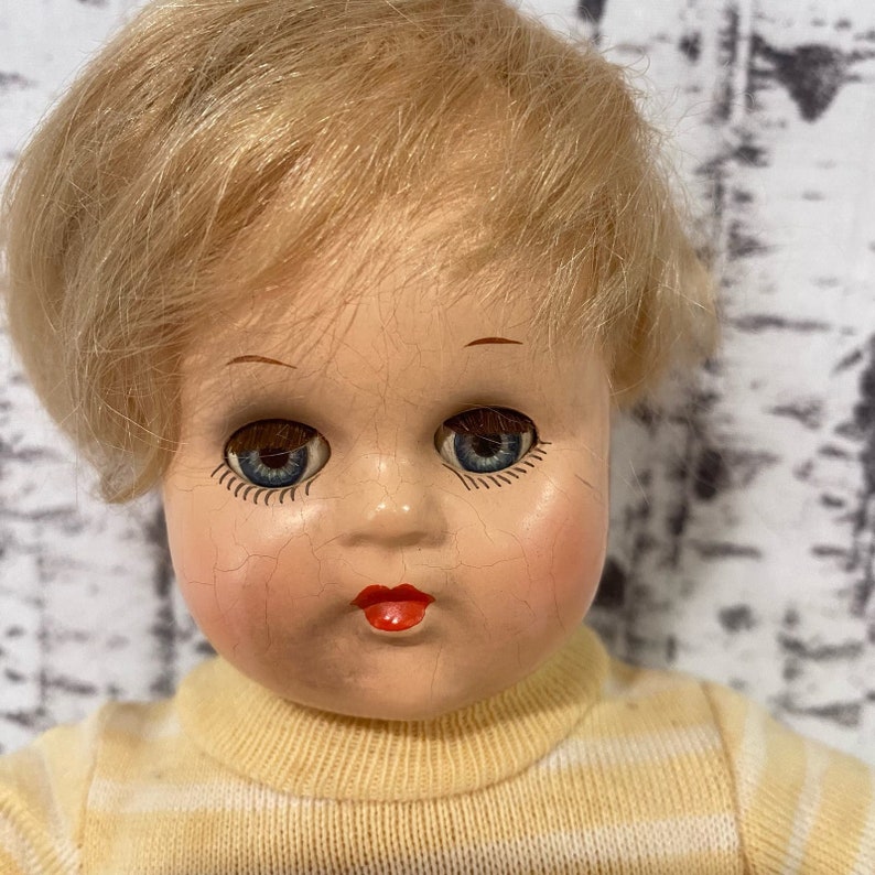 Madame Alexander Butch Doll Boy Composition Soft Body Original Outfit Blonde image 2