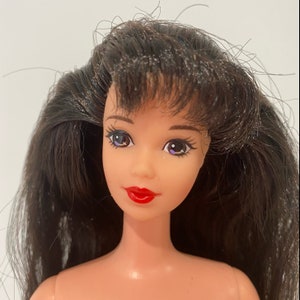 Steffie Face Barbie Vintage 1995 Black Hair Happy New Year Doll for OOAK image 1