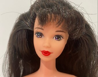 Steffie Face Barbie Vintage 1995 Black Hair Happy New Year Doll for OOAK