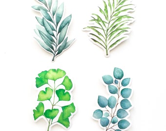 Plant Stickers, Sticker Pack, Planner Sticker, Watercolour Stickers, Art Journal Sticker, Eucalyptus leaves, Laptop Sticker, Clear Sticker