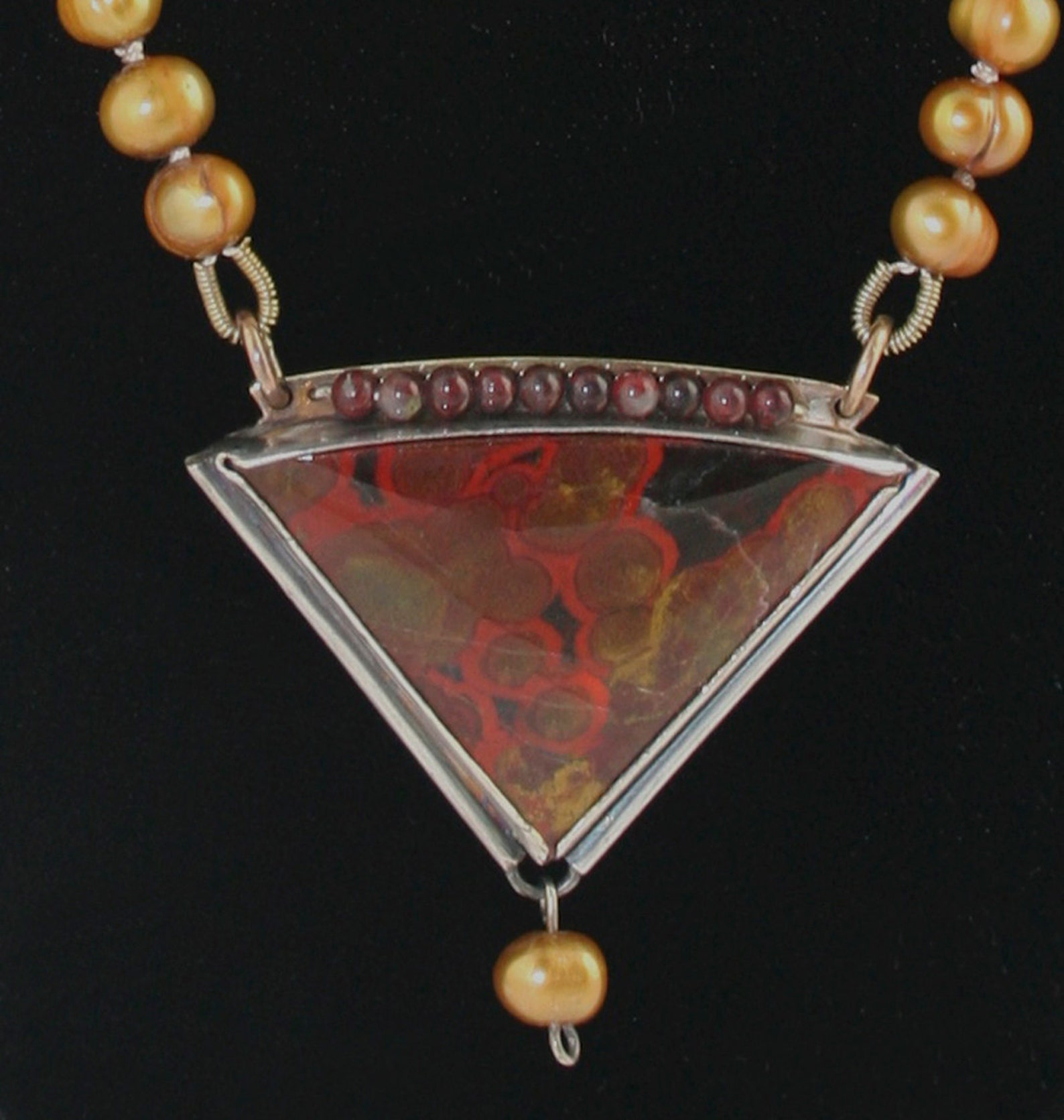 Hill Poppy Jasper Necklace Etsy