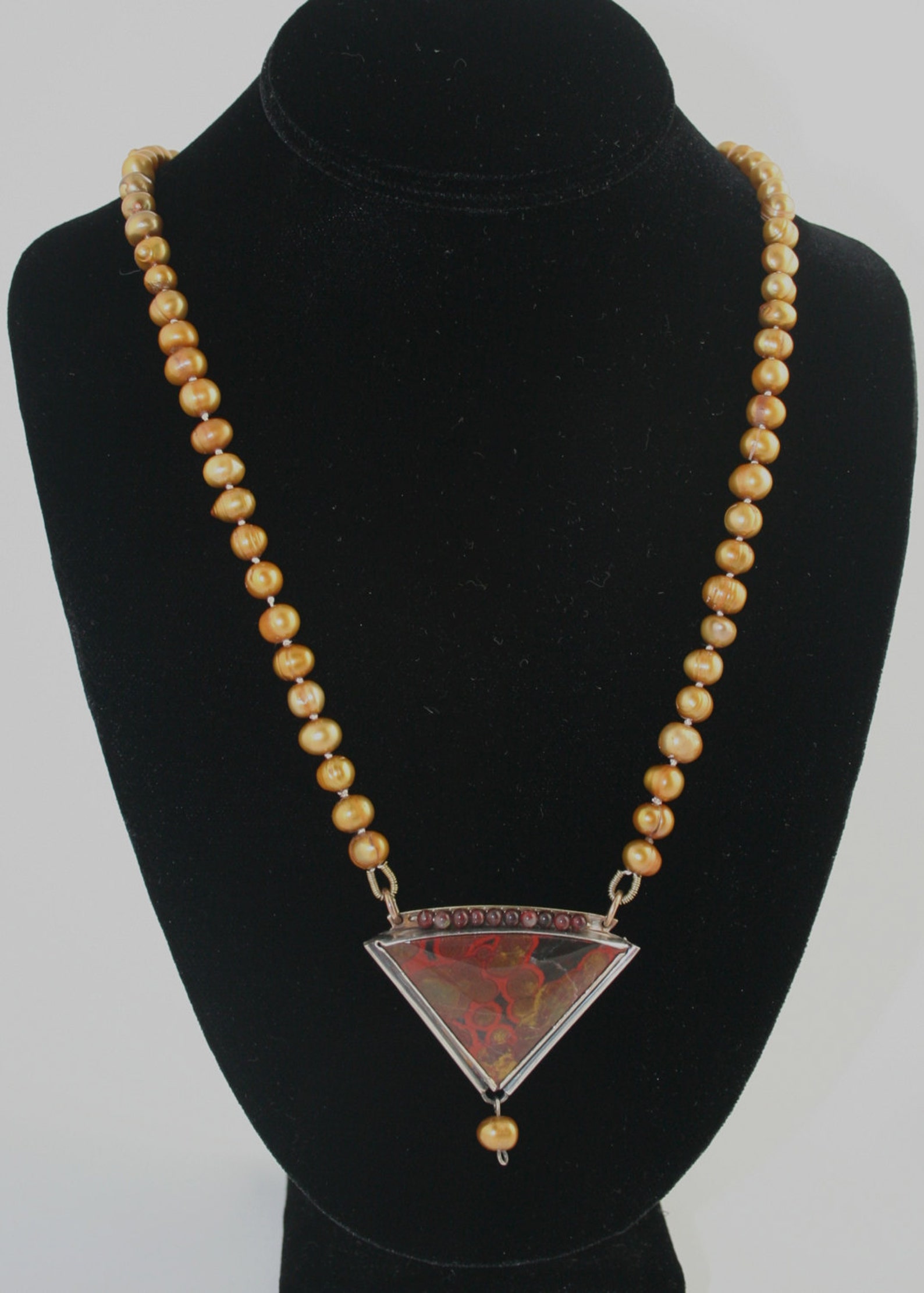 Hill Poppy Jasper Necklace Etsy