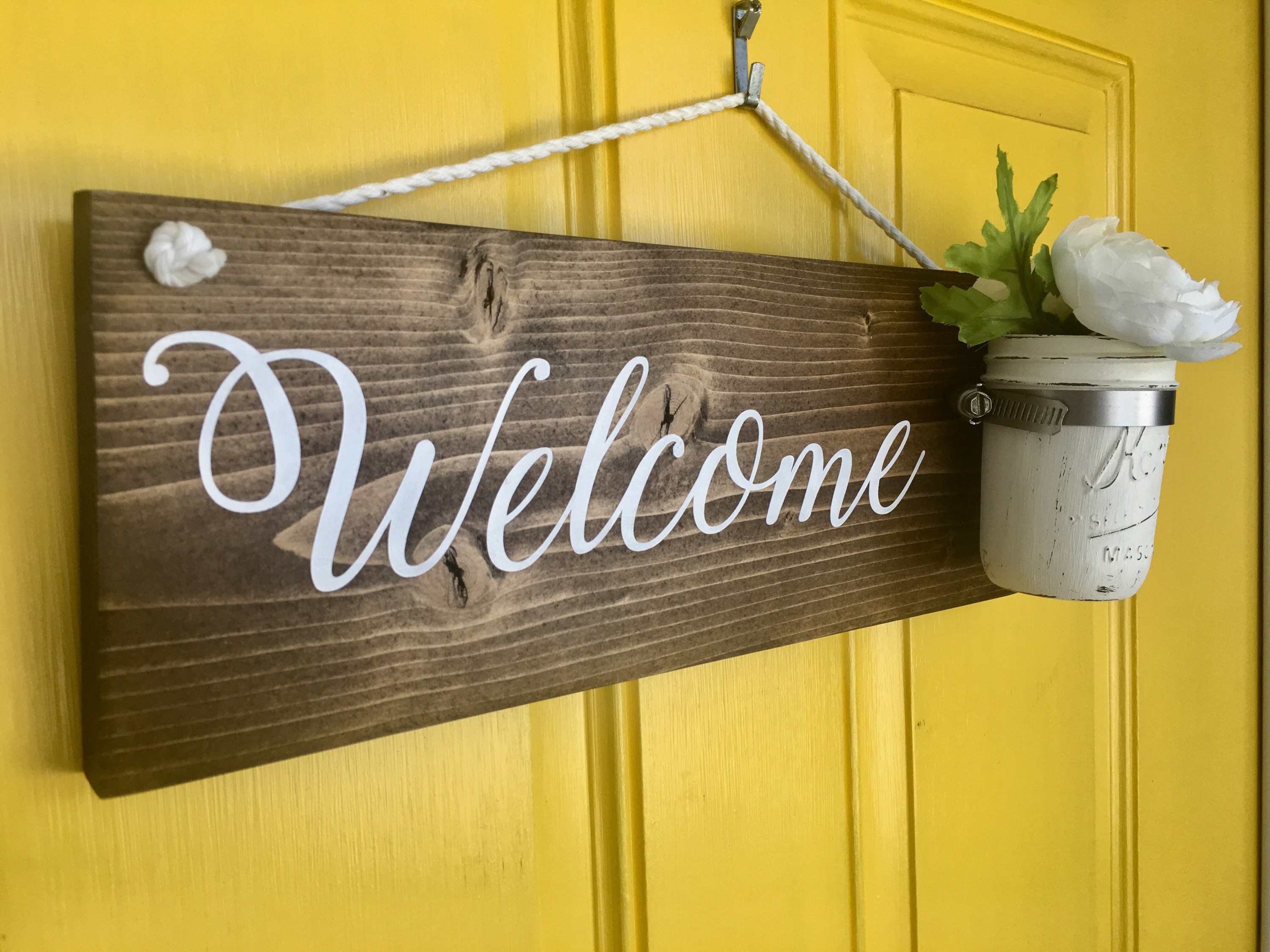 Welcome Sign For Front Door Wood Welcome Signrustic Welcome Etsy
