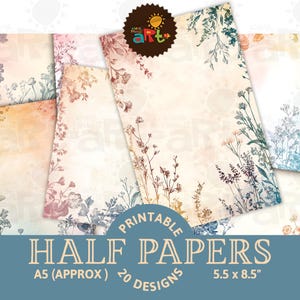 Wilde bloemenrand in regenboogkleuren Afdrukbaar junkjournaal Half papier achtergrond Plakboek Ambachtelijk gemengde media kaartlabel knipselboek