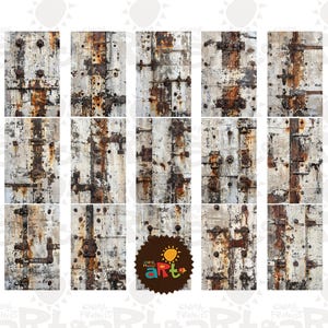 Rusted Industrial Fastener Printable Junk Journal Half Paper Decorative ...