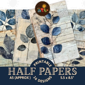 Natuur geïnspireerd blad op kortstondige achtergrond Afdrukbare ongewenste dagboek halve papier achtergrond plakboek ambachtelijke kaart decoupageboek commercieel gebruik