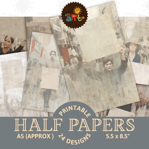 Manifestante segurando cartaz Vários estilos de arte Fundo para impressão Diário de lixo Meio papel Scrapbook Cartão digital Livro Artesanato Decoupage