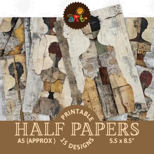 Conjunto aproximado de figura femenina, imprimible, diario basura, medio papel, rústico, grunge, álbum de recortes, página de libro digital, fondo, decoupage, artesanía, arte