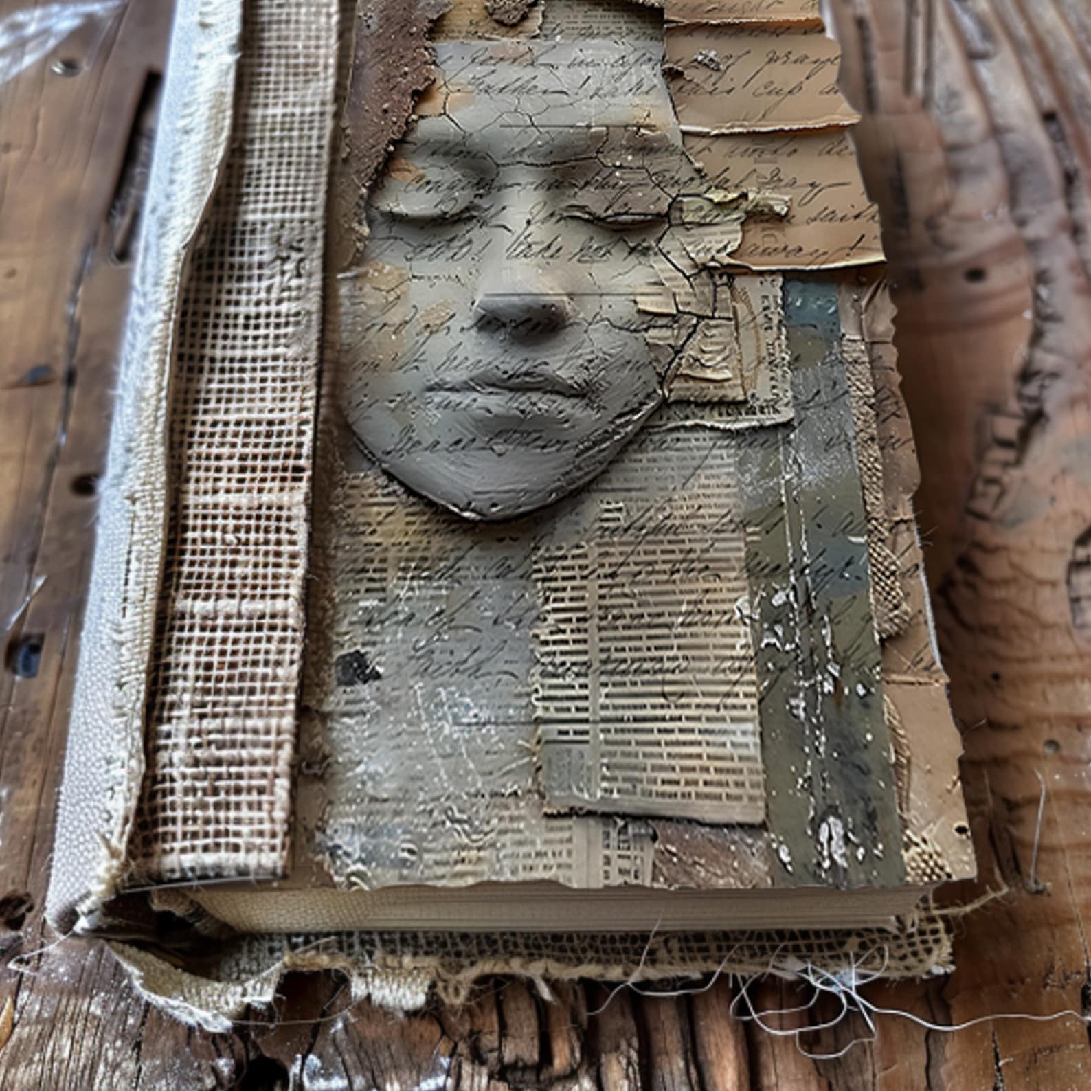 Fractured Assembled Pieces of Faces Junk Journal Printable Half Paper ...