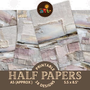Textielresten Horizon met roze rommel Dagboek Collage Half papier Afdrukbare achtergrond Plakboek Ambachtelijke kaart Decoupageboek Digitale kunst