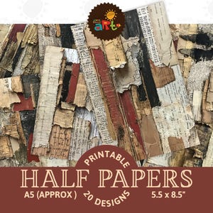 Rasgado tira efêmera restos com colagem vermelha imprimível lixo diário meio papel fundo scrapbook artesanato mídia mista cartão tag decoupage livro
