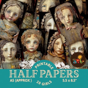 Colección Assemblage Girls 2, hojas imprimibles de diario basura