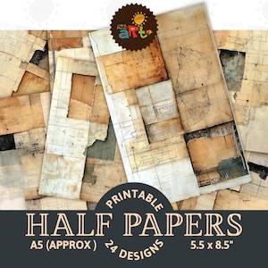 Vários papéis envelhecidos colagem abstrata lixo diário meio papel imprimível fundo scrapbook kit digital cartão livro textura jóias arte